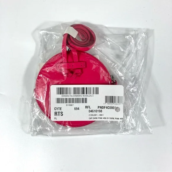 【JACQUEMUS】 Le Pichou Round Coin Wallet-PINK NWT Jacquemus Jacquemus Le Pitchou Round Coin Purse Dark
